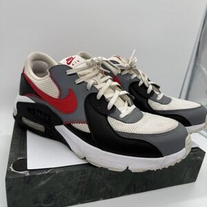 Nike Air Max Excee Mens 11.5 CZ9204-100 White Red Black Running Shoes Sneakers